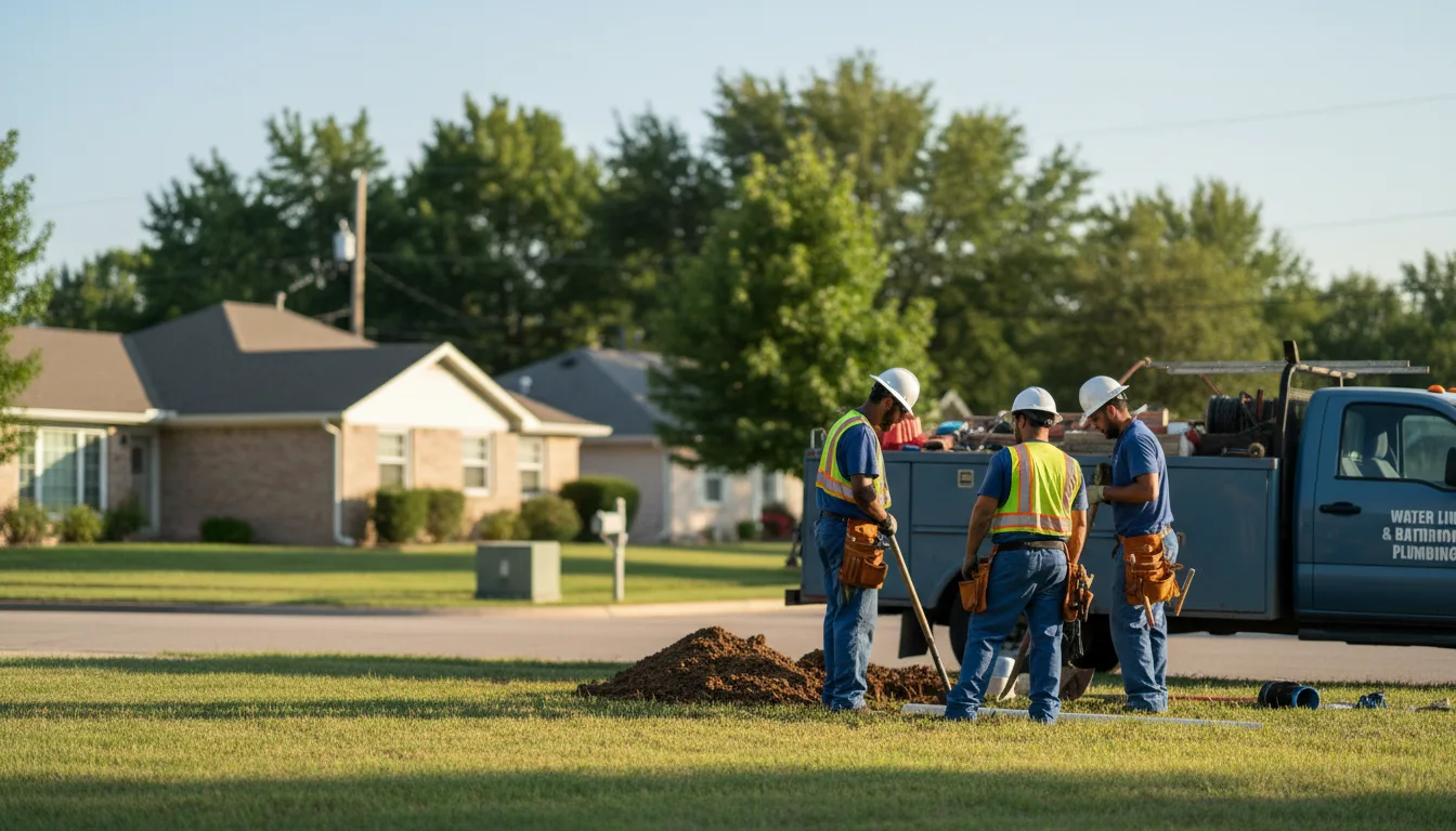 Residential water line and bathroom plumbing service in Brooklyn Park, MN
